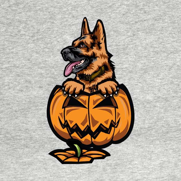 Halloween German Shepherd Pumpkin by IPRINT